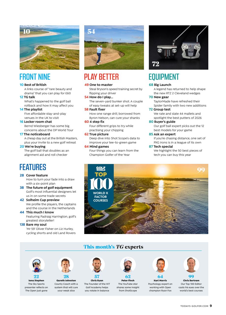 Today's Golfer Preview Pages
