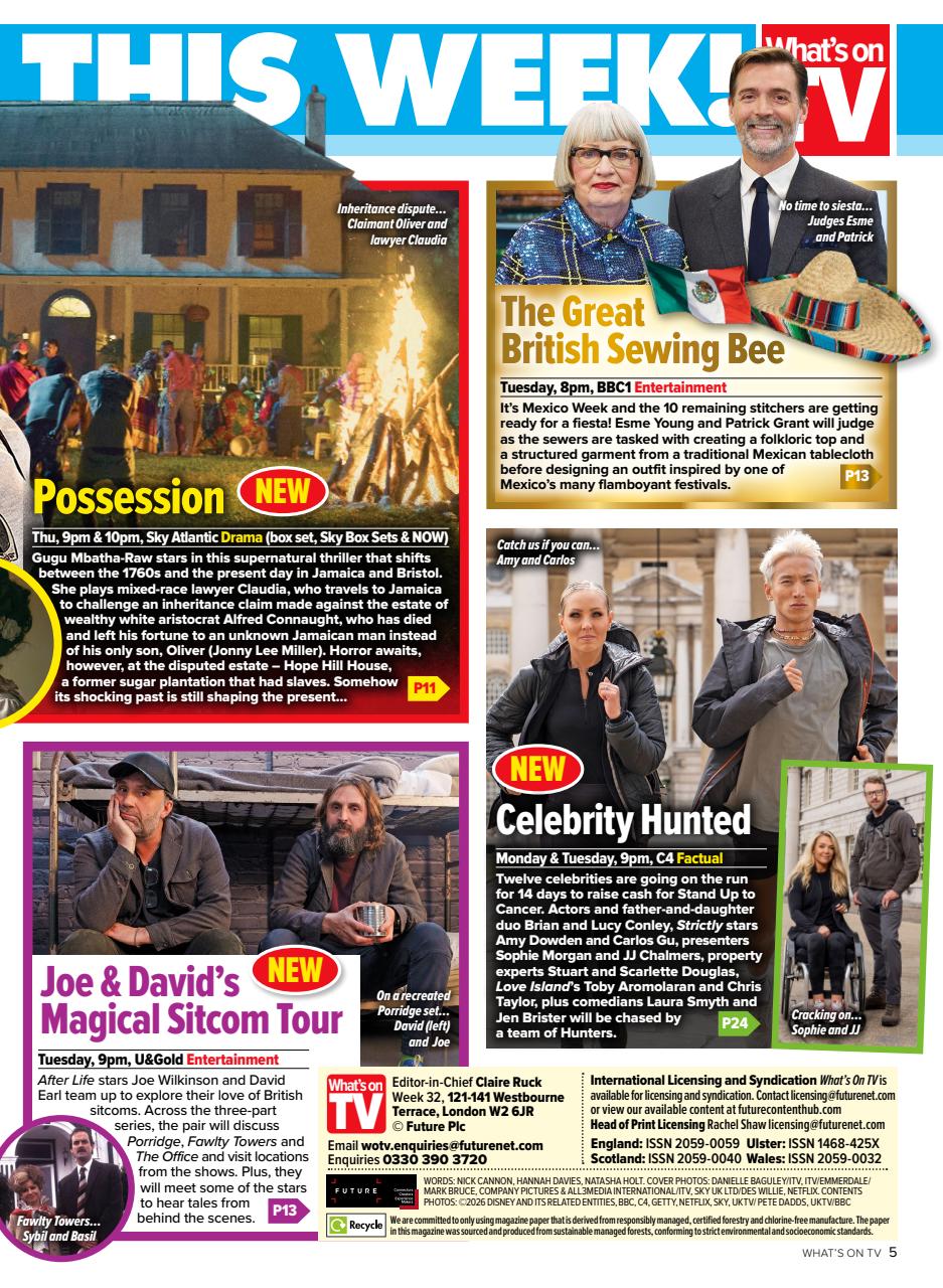 What's on TV Preview Pages