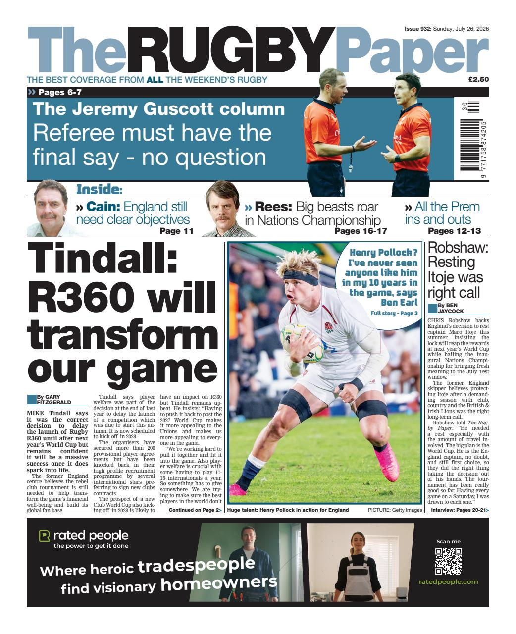 The Rugby Paper Preview Pages