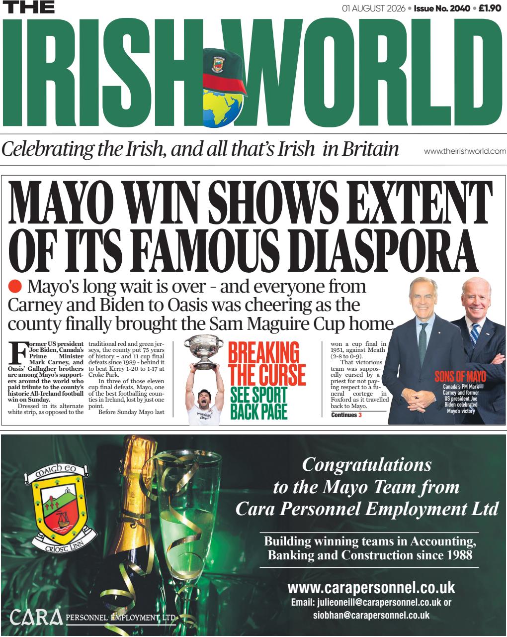 Irish World Preview Pages