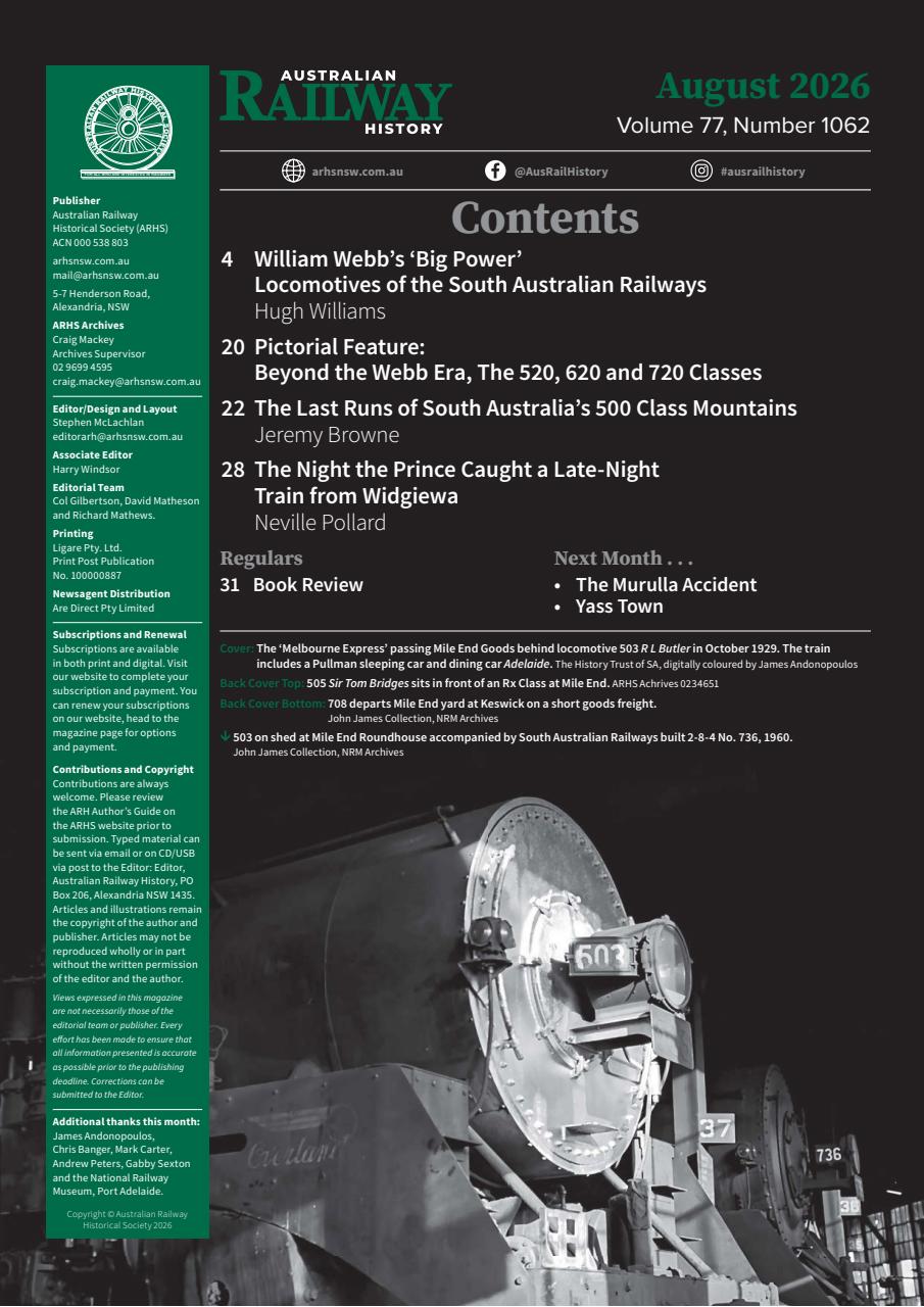 Australian Railway History Preview Pages