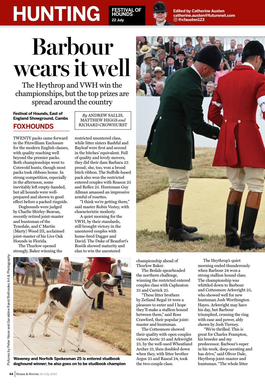 Horse & Hound Preview Pages