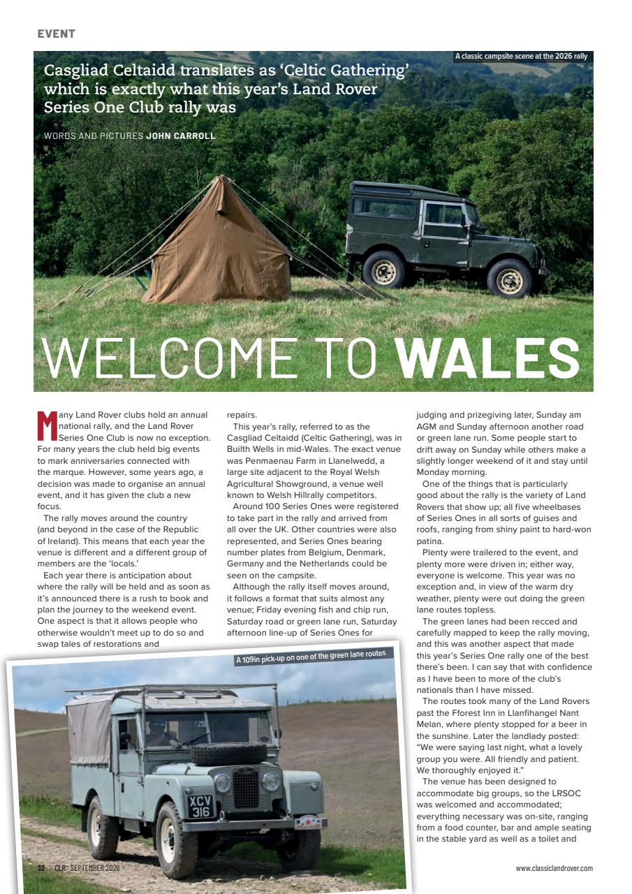Classic Land Rover Magazine Preview Pages