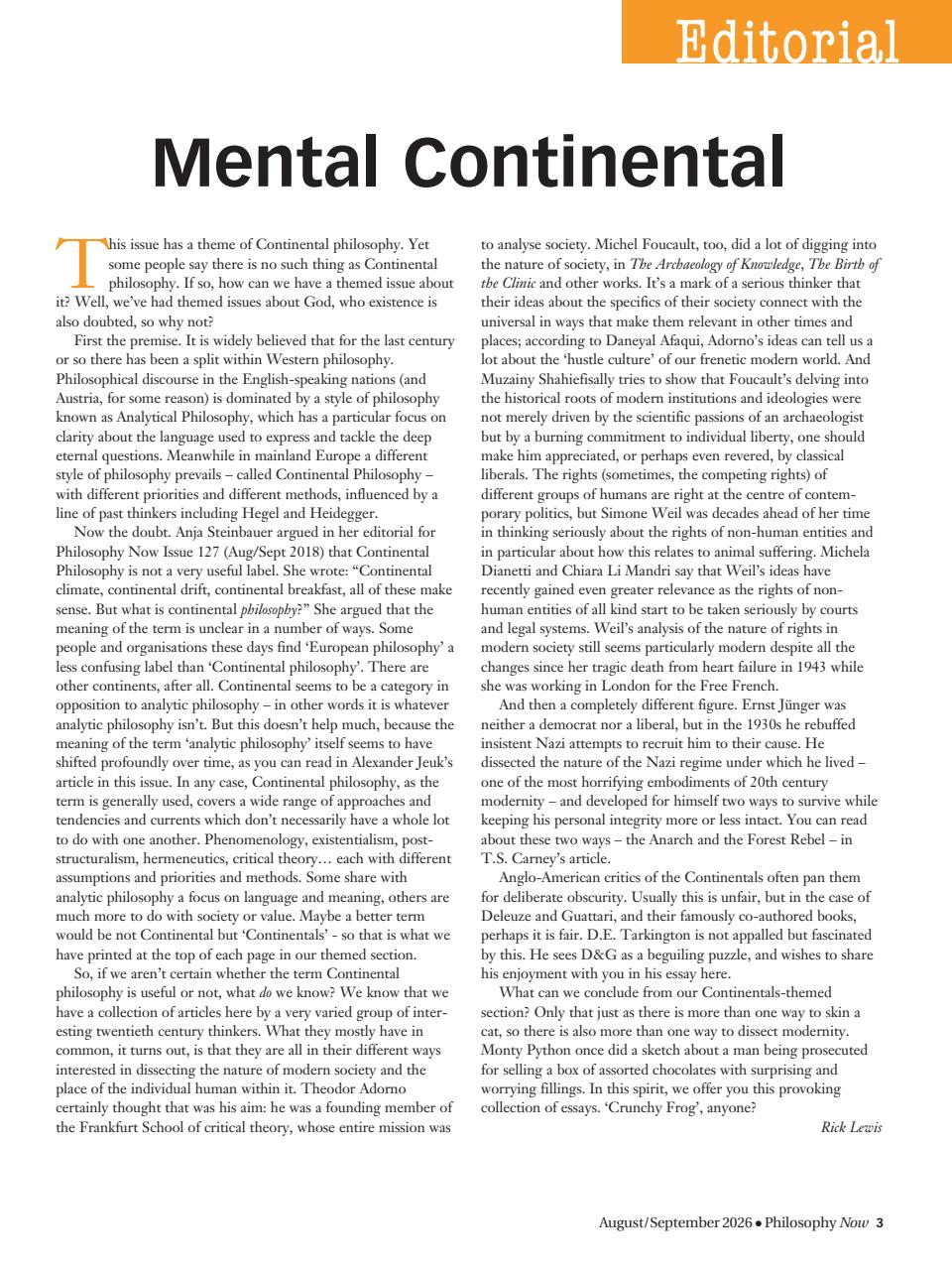 Philosophy Now Preview Pages