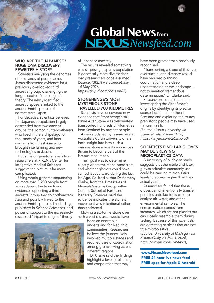 Nexus Magazine Preview Pages