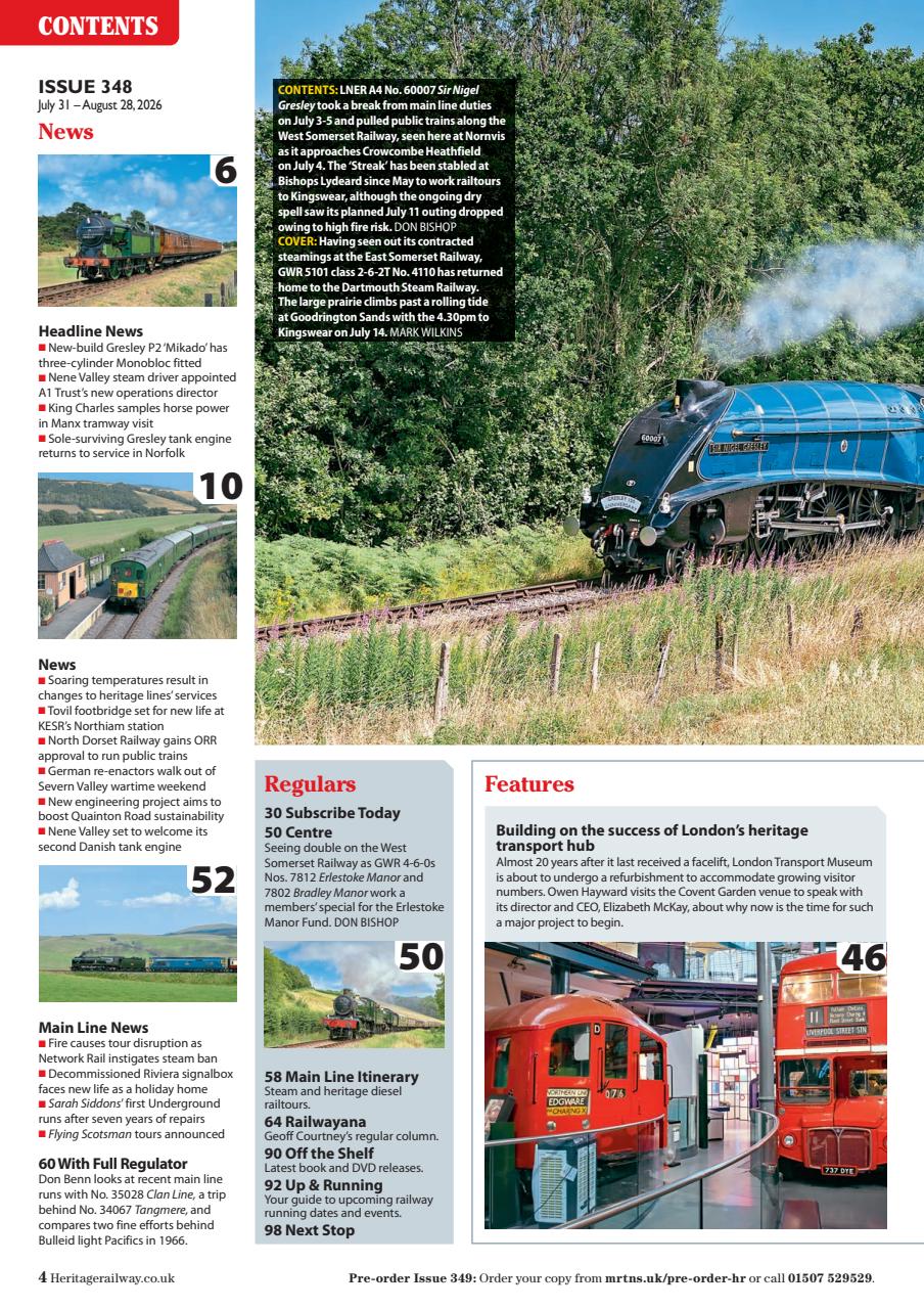Heritage Railway Preview Pages
