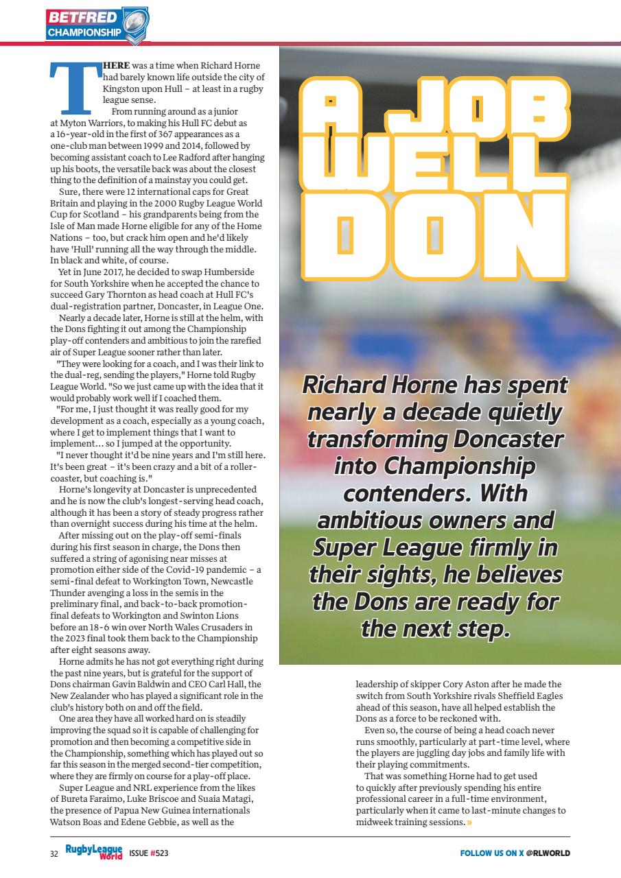 Rugby League World Preview Pages