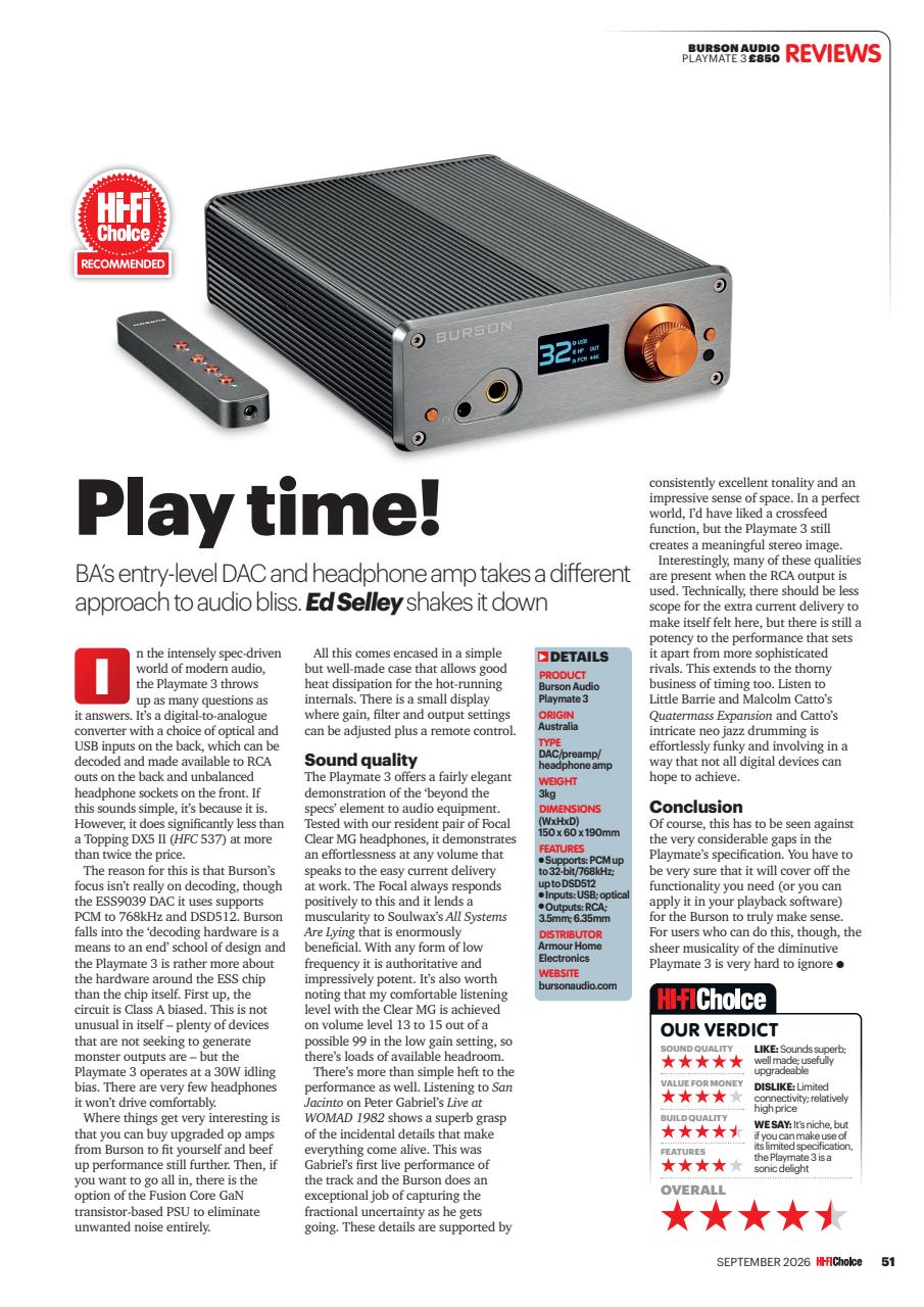 Hi-Fi Choice Preview Pages