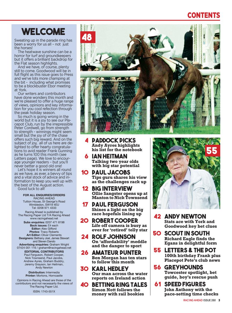 Racing Ahead Preview Pages