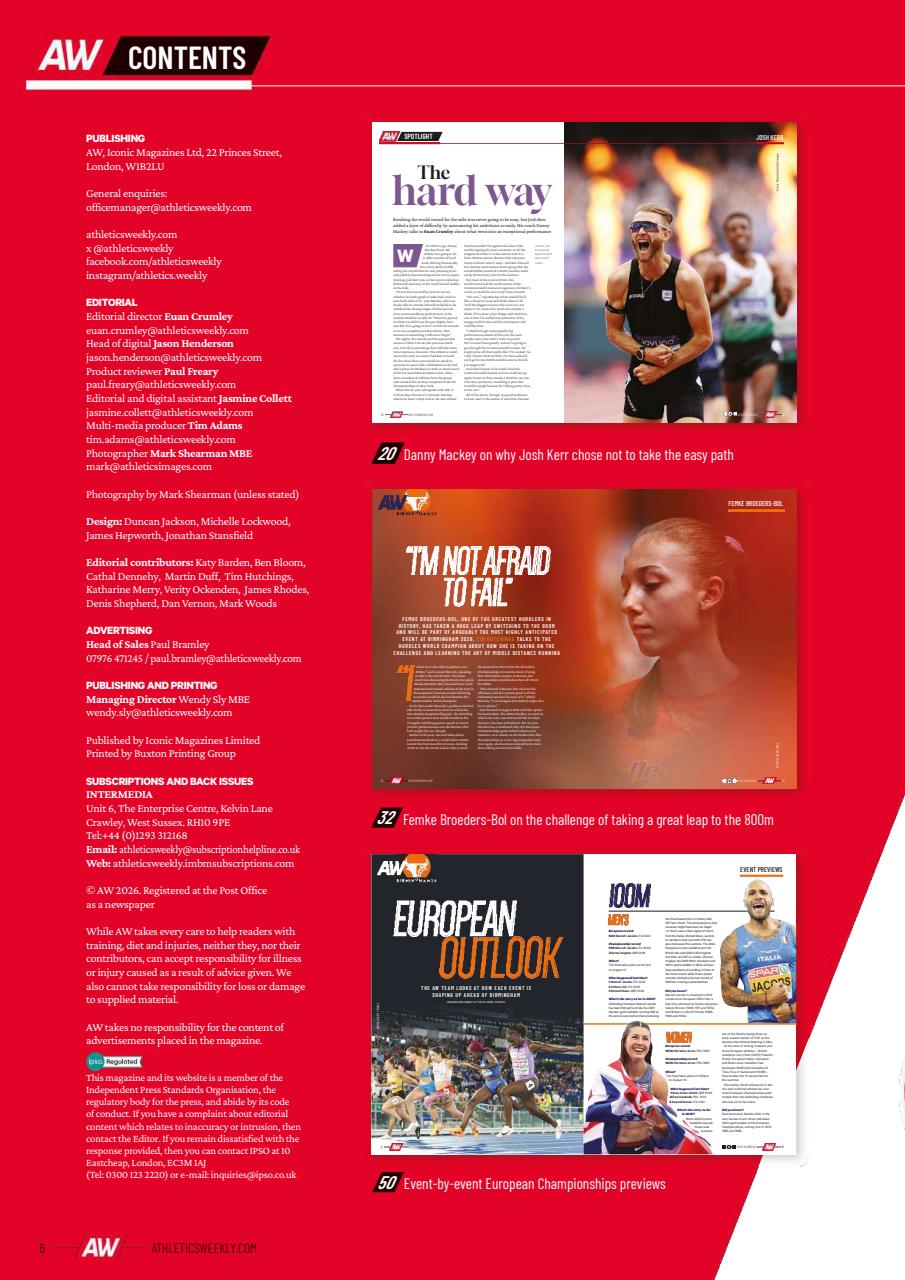 AW – Athletics Weekly Magazine Preview Pages