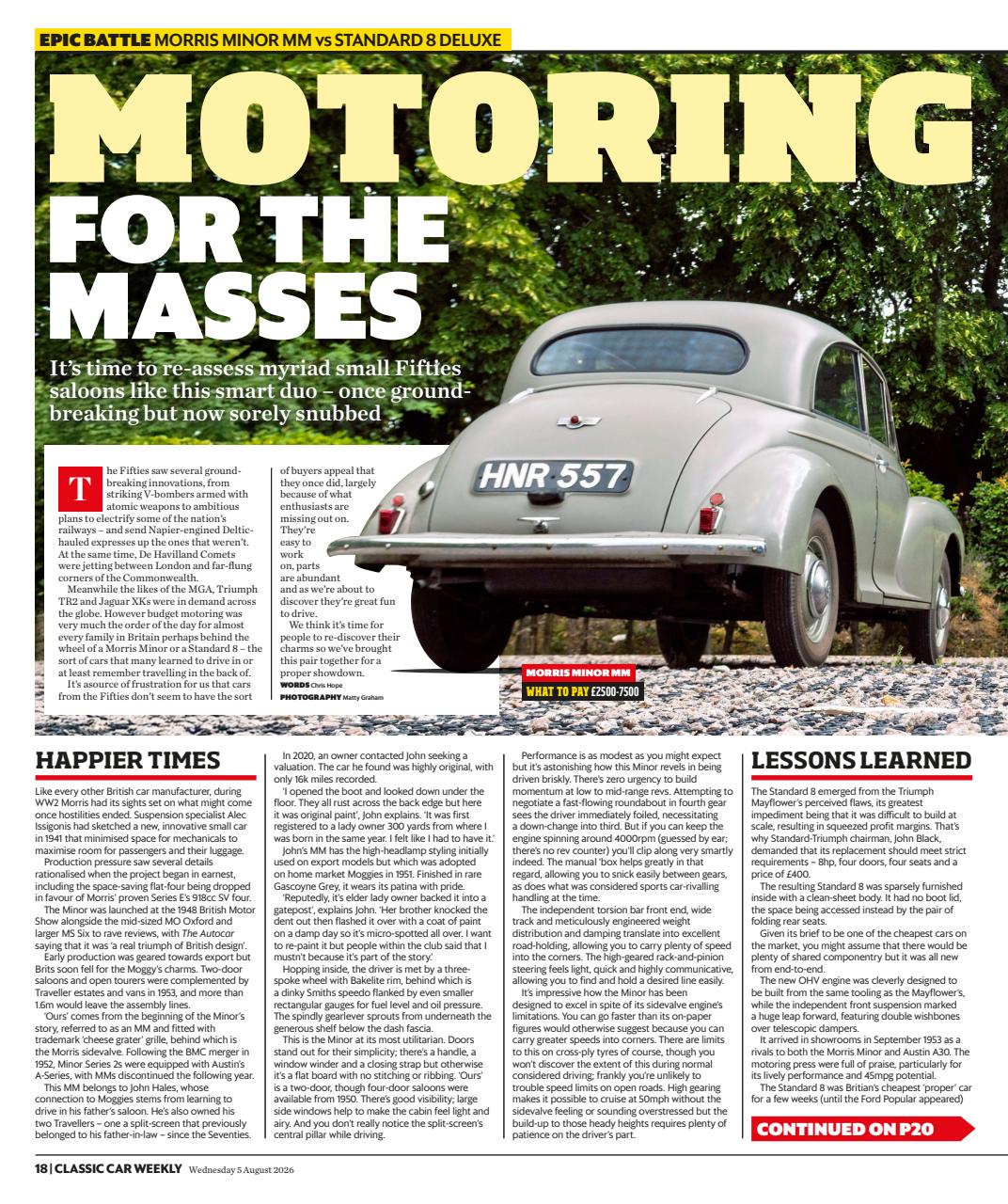 Classic Car Weekly Preview Pages