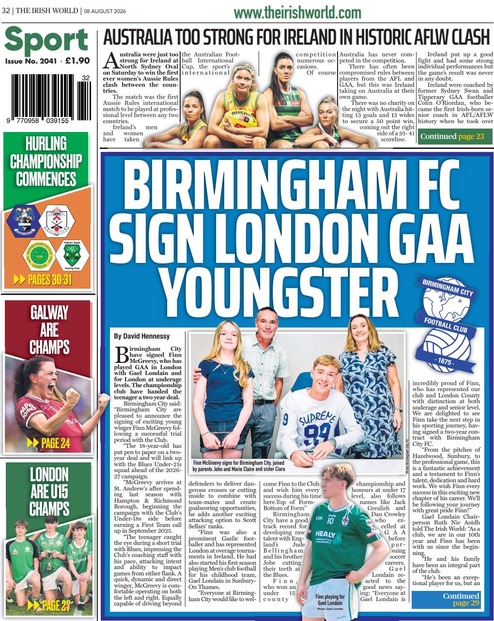 Irish World Preview Pages