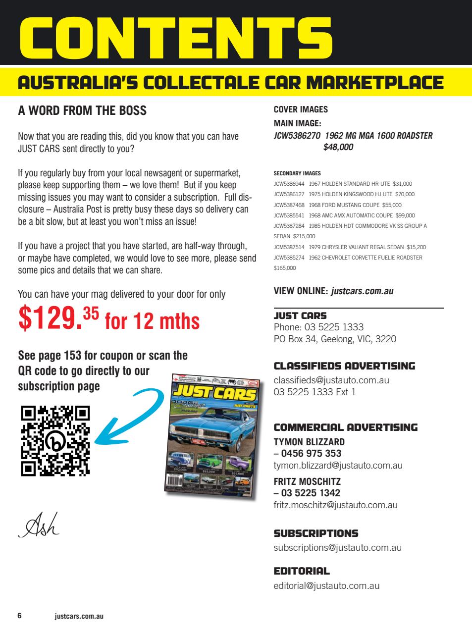 JUST CARS Preview Pages