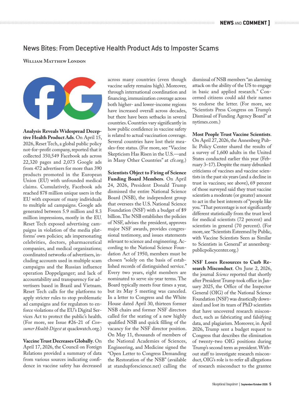 Skeptical Inquirer Preview Pages