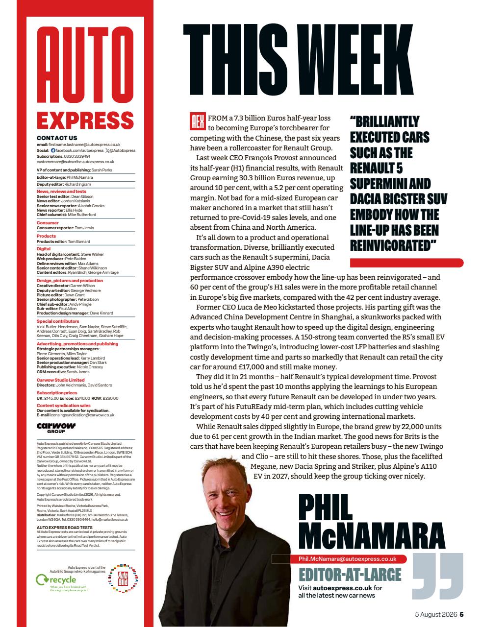 Auto Express Preview Pages