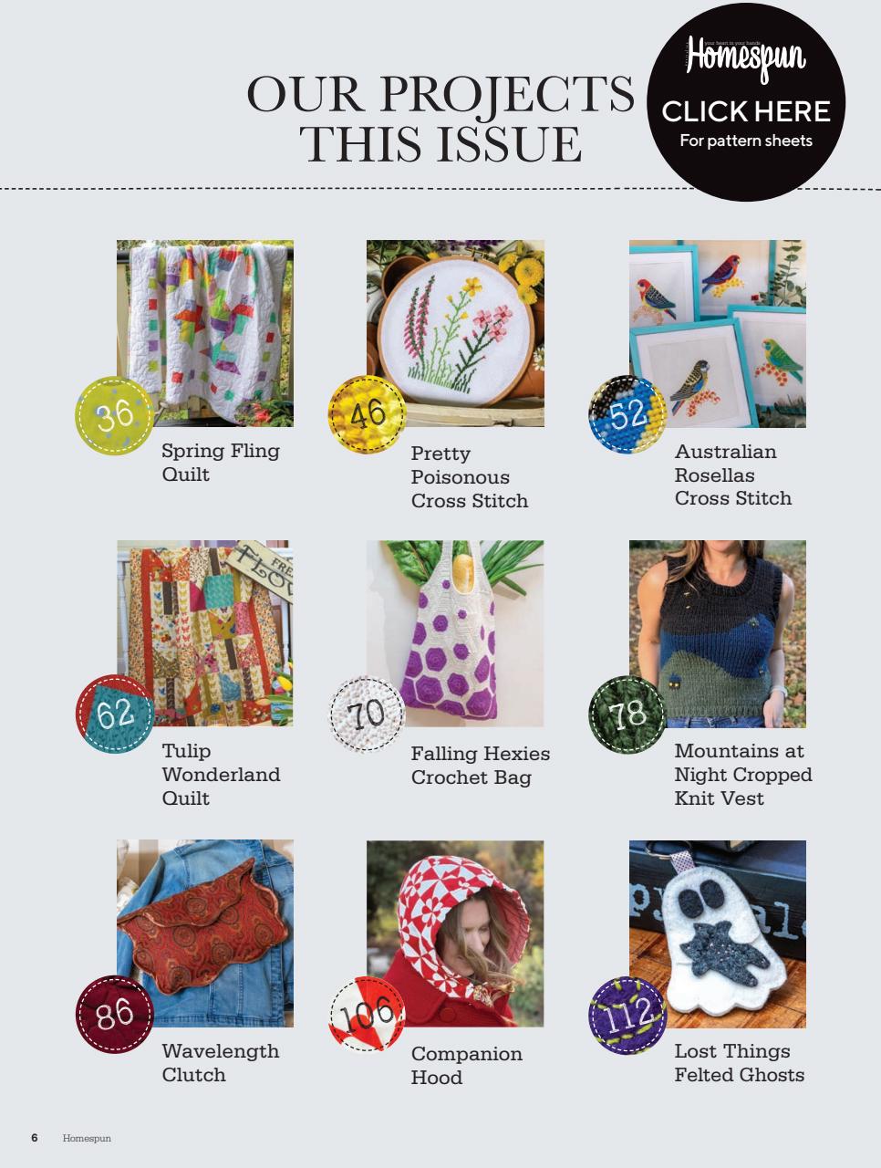 Homespun Preview Pages