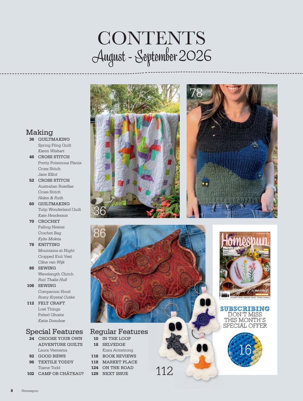 Homespun Preview Pages