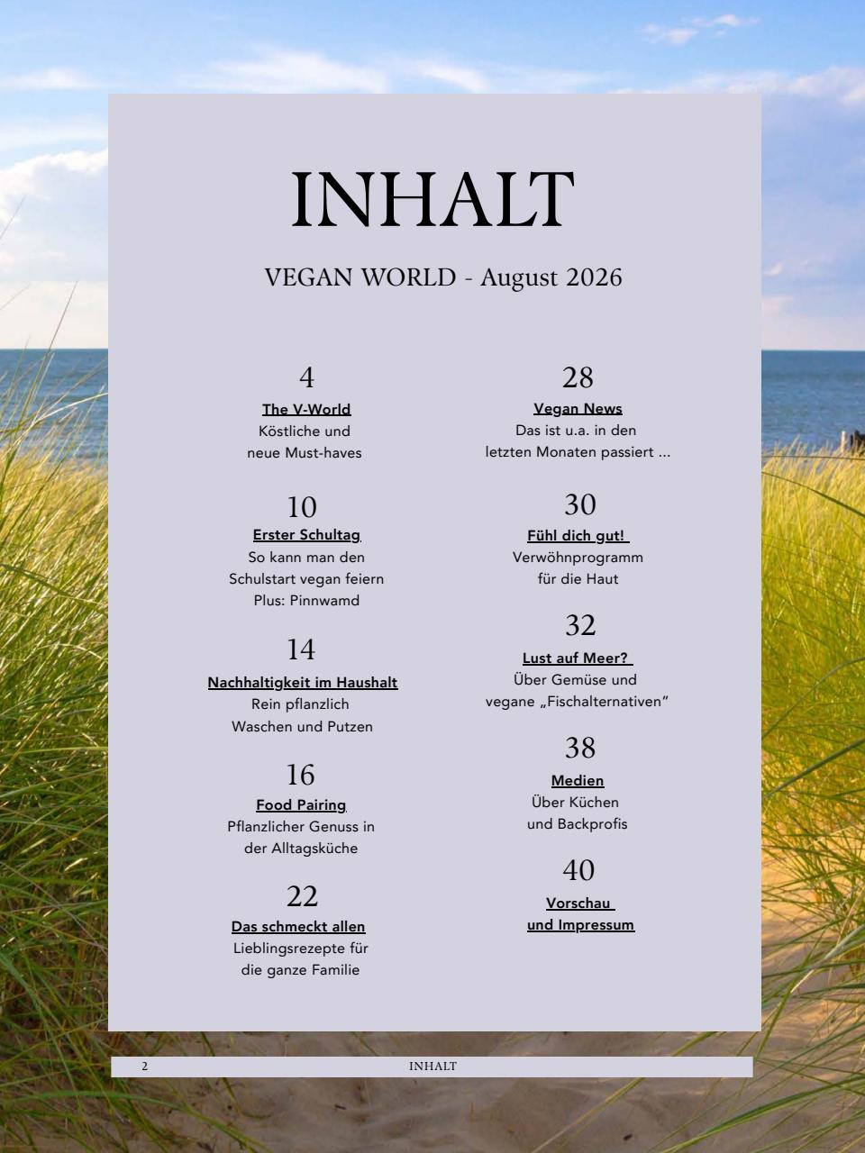 Vegan World Preview Pages