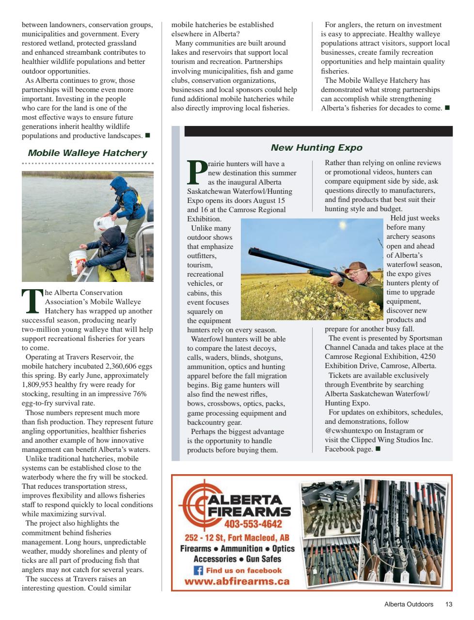 Alberta Outdoors Preview Pages