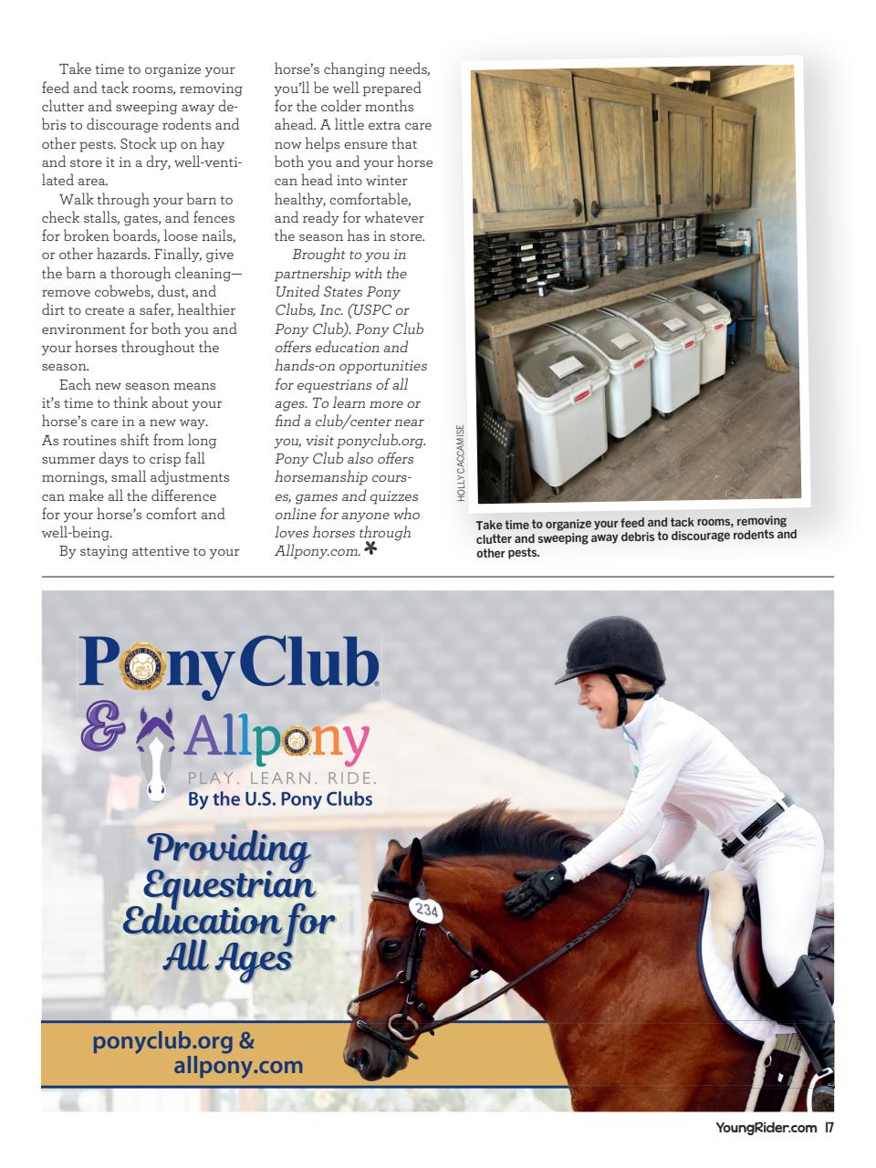 Young Rider Magazine Preview Pages