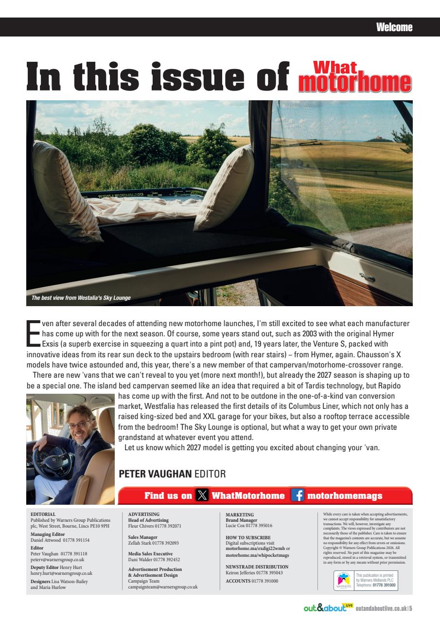 What Motorhome magazine Preview Pages