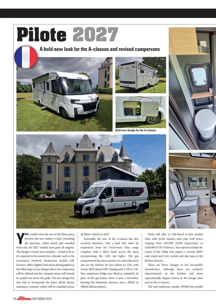 What Motorhome magazine Preview Pages