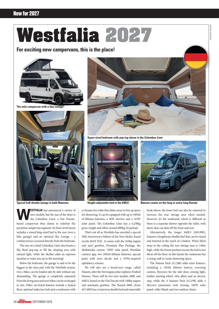 What Motorhome magazine Preview Pages