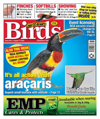 Cage & Aviary Birds issue 12th August 2026