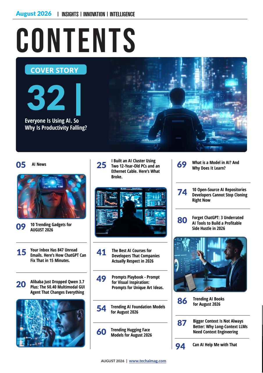 Tech AI Magazine Preview Pages