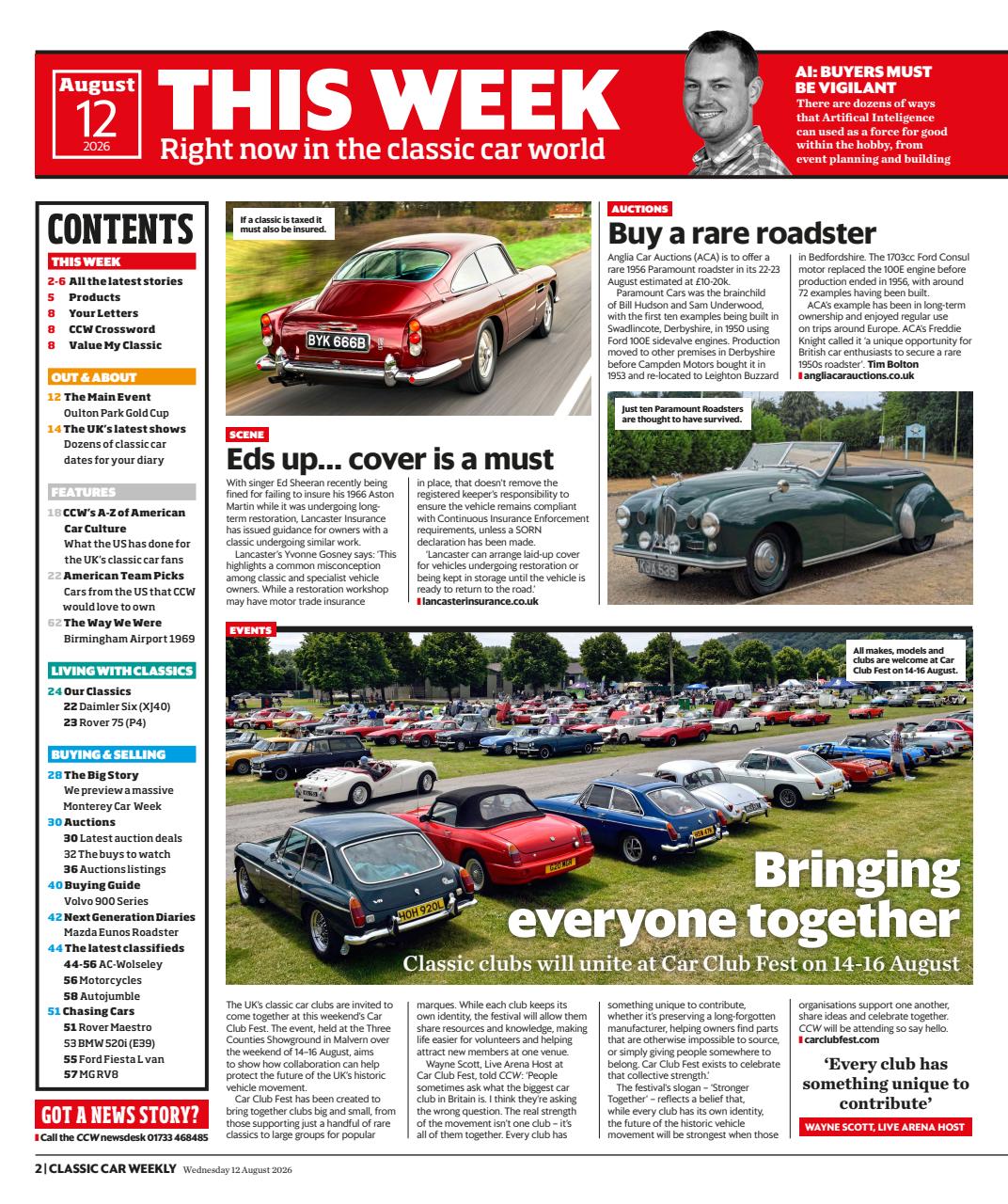 Classic Car Weekly Preview Pages