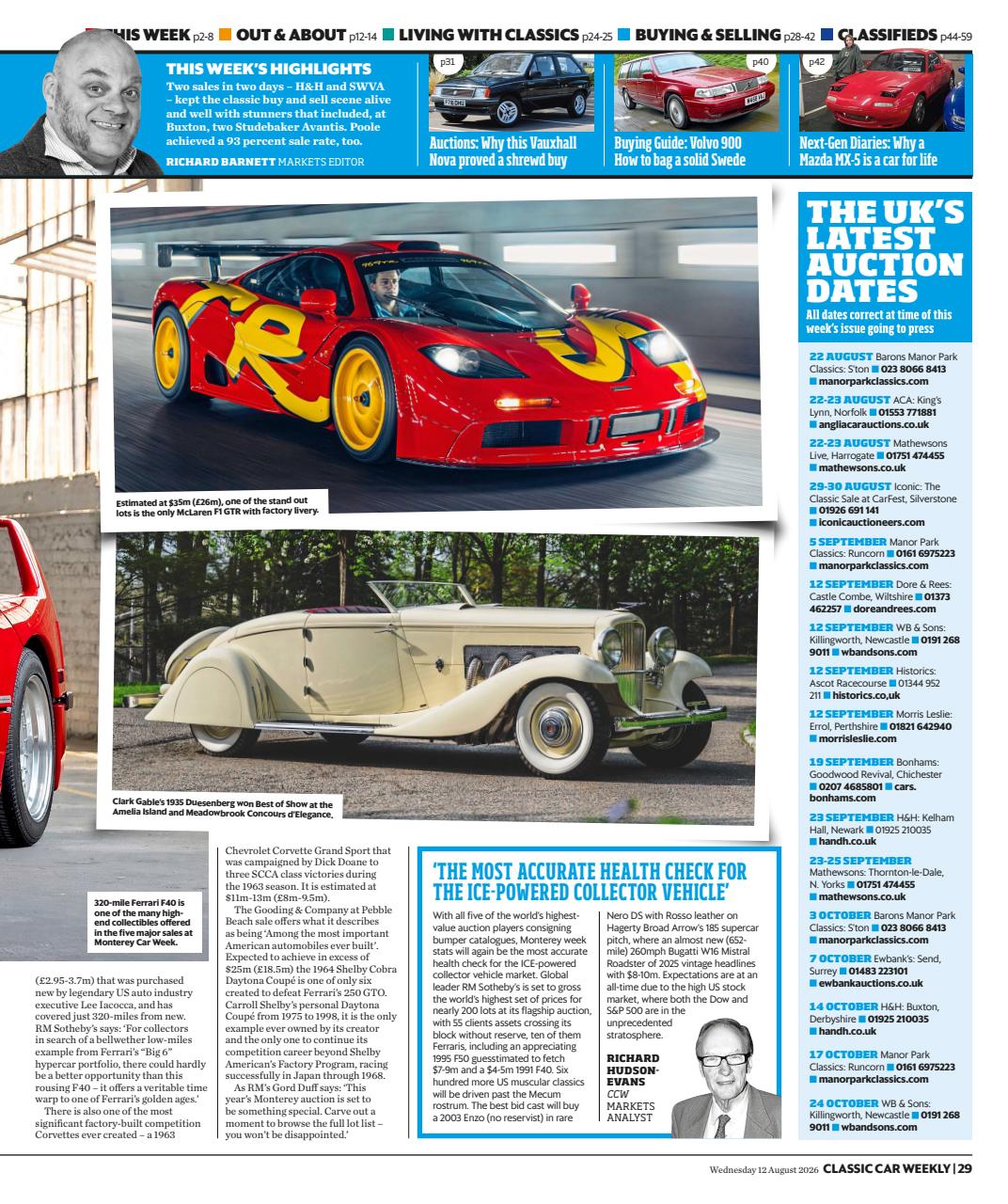Classic Car Weekly Preview Pages