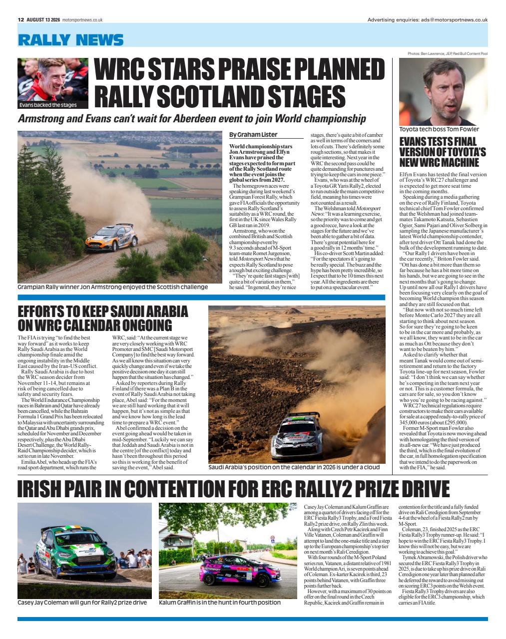 Motorsport News Preview Pages
