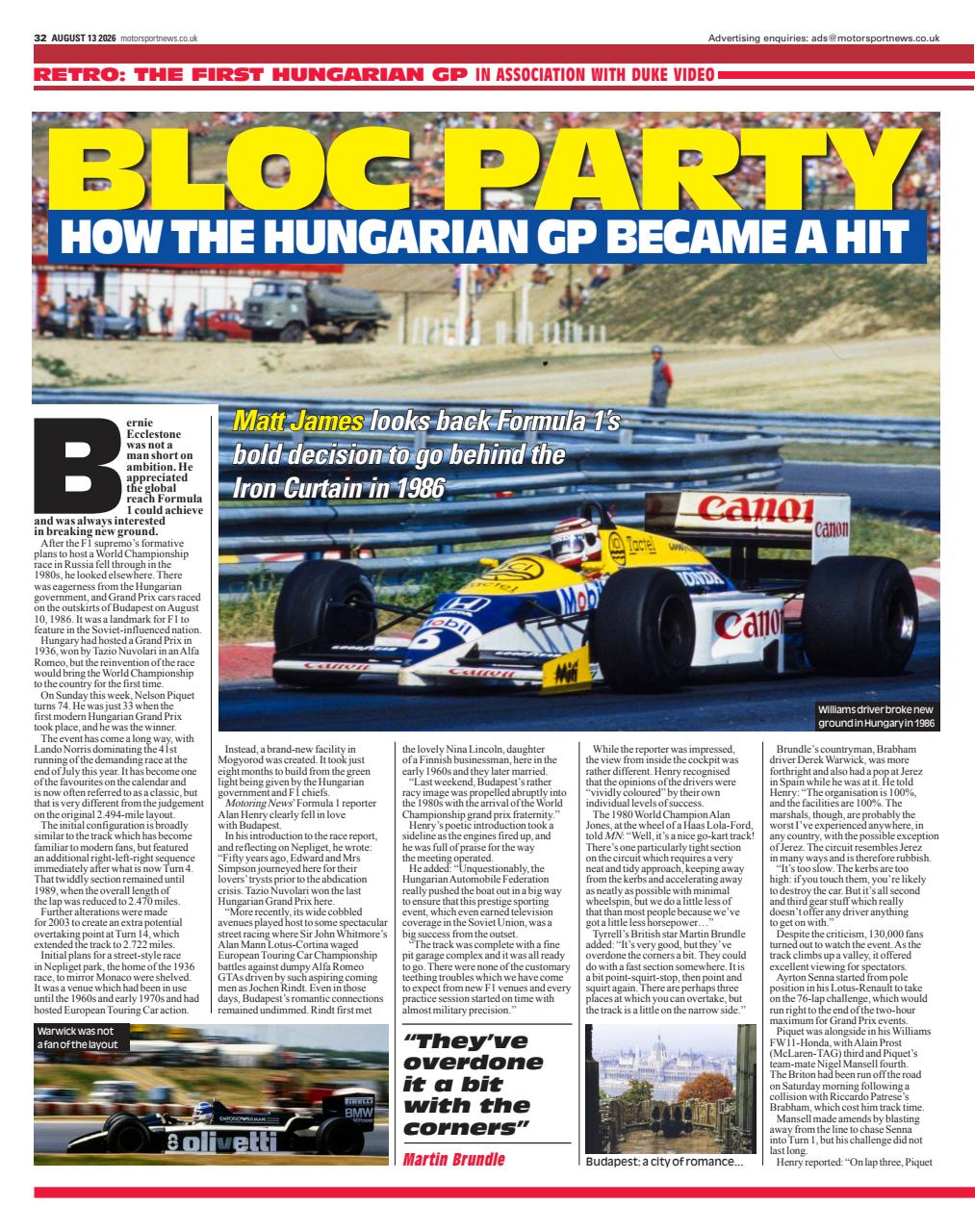 Motorsport News Preview Pages