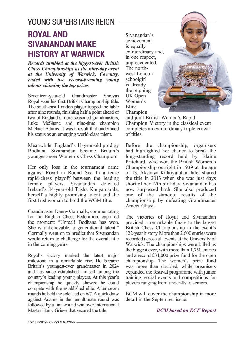 British Chess Magazine Preview Pages