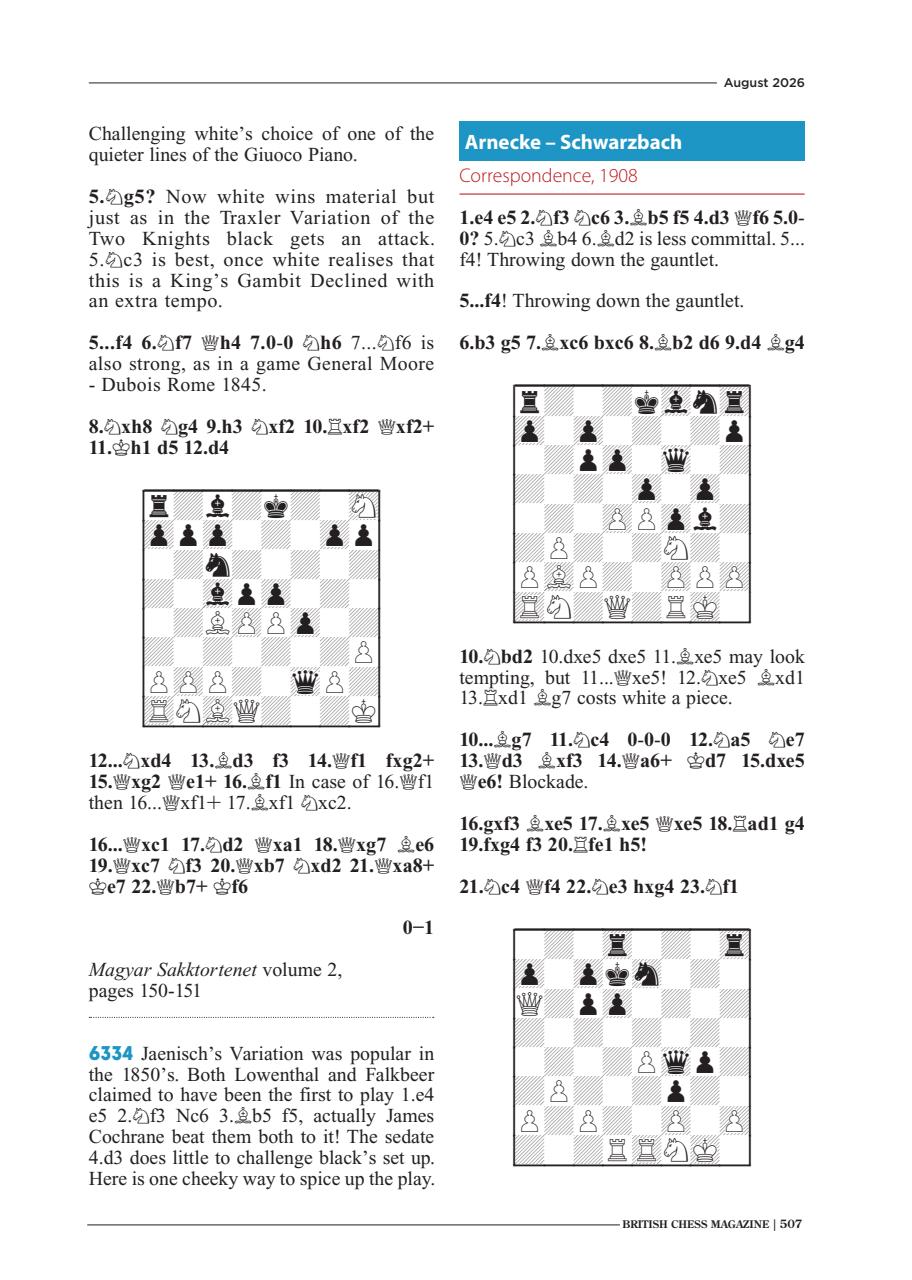 British Chess Magazine Preview Pages