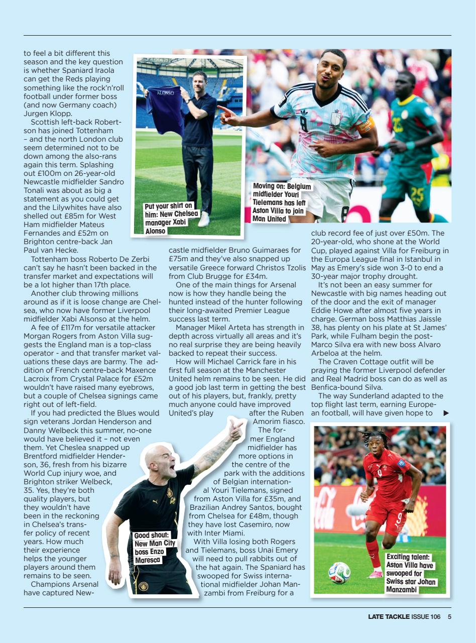 Late Tackle Football Magazine Preview Pages