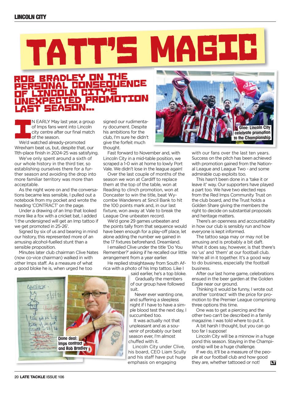 Late Tackle Football Magazine Preview Pages