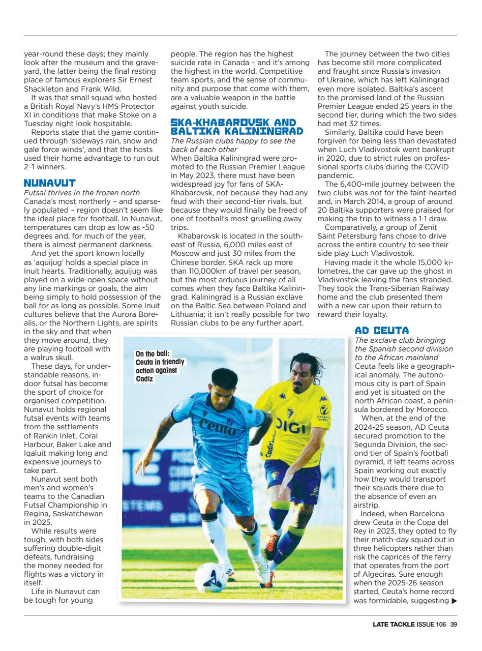 Late Tackle Football Magazine Preview Pages