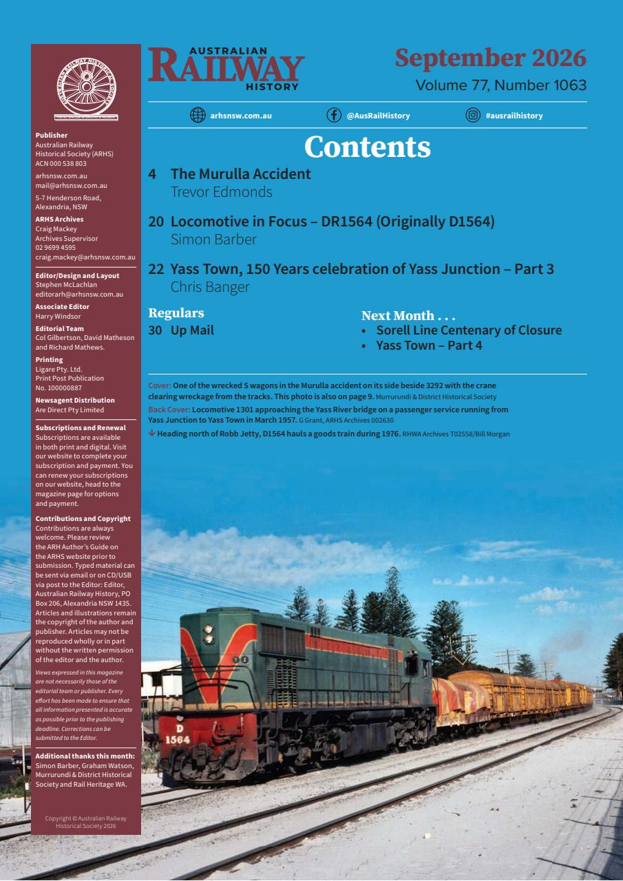 Australian Railway History Preview Pages