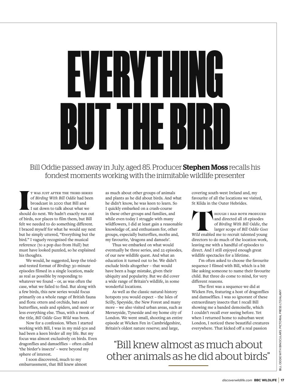 BBC Wildlife Magazine Preview Pages