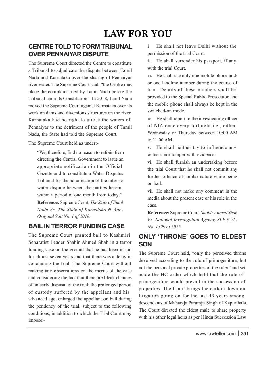 Lawteller – A Legal Awareness Magazine Preview Pages
