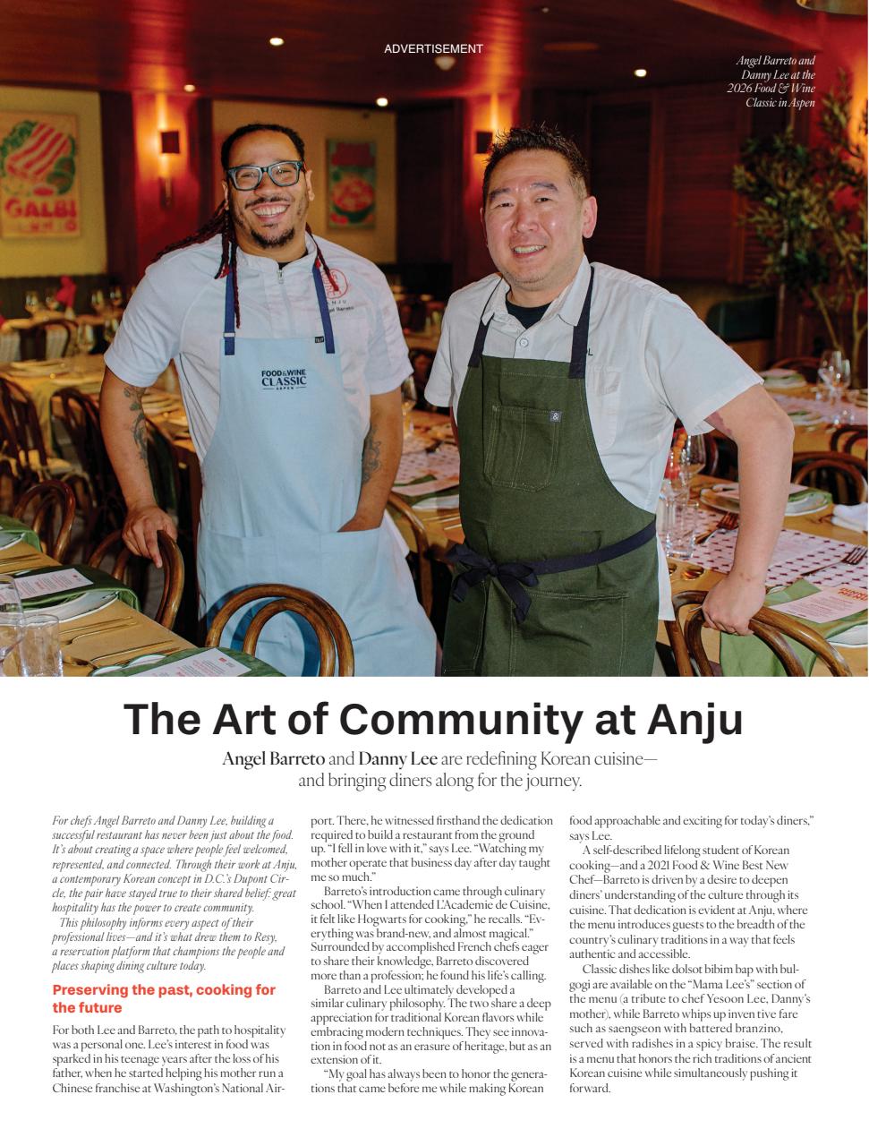 Food & Wine Preview Pages