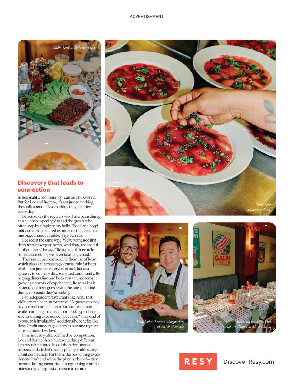 Food & Wine Preview Pages