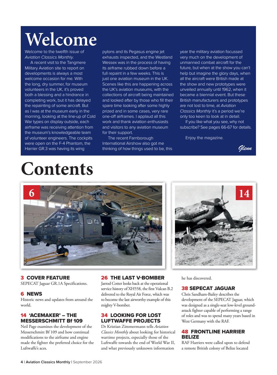 Aviation Classics Monthly Preview Pages