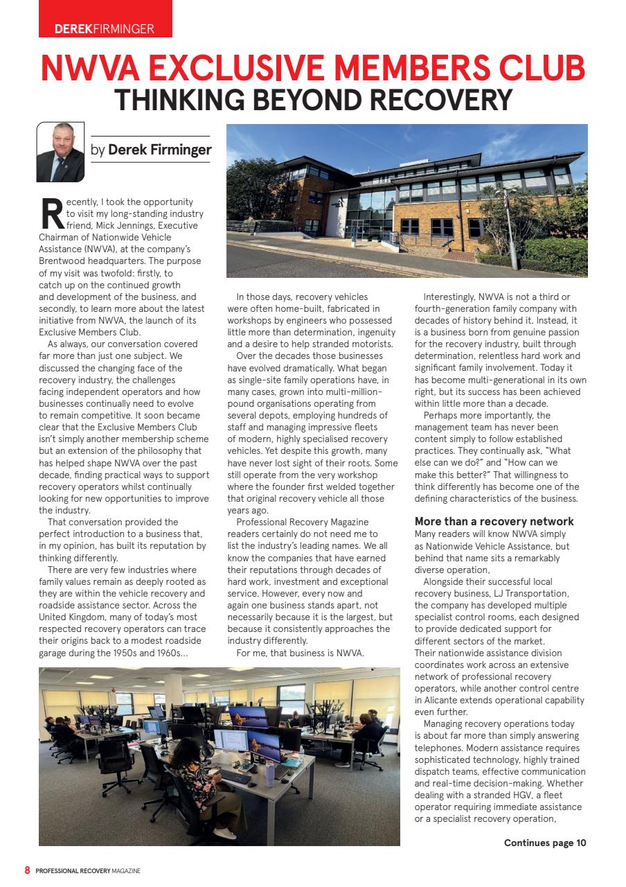 Professional Recovery Magazine Preview Pages