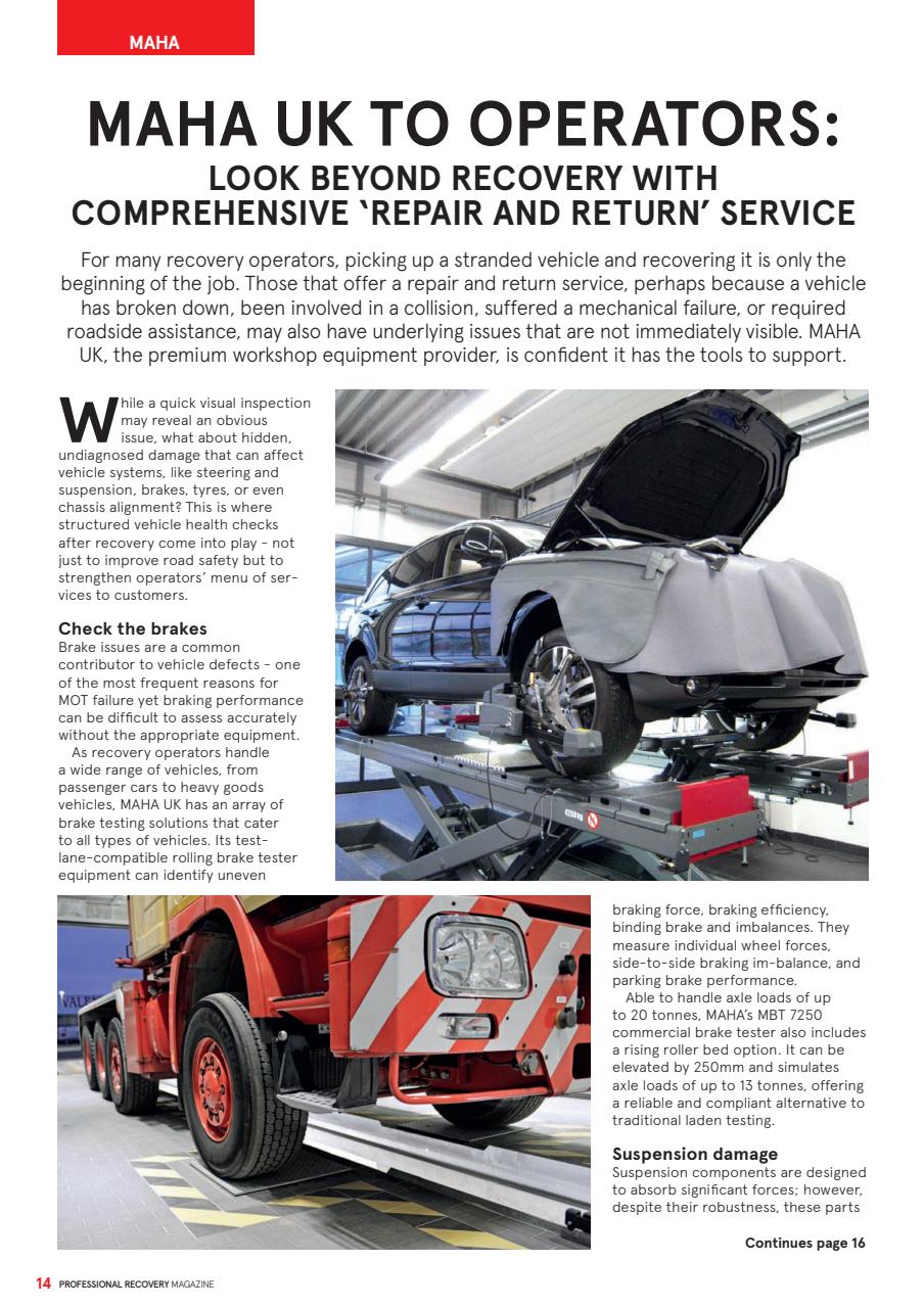 Professional Recovery Magazine Preview Pages