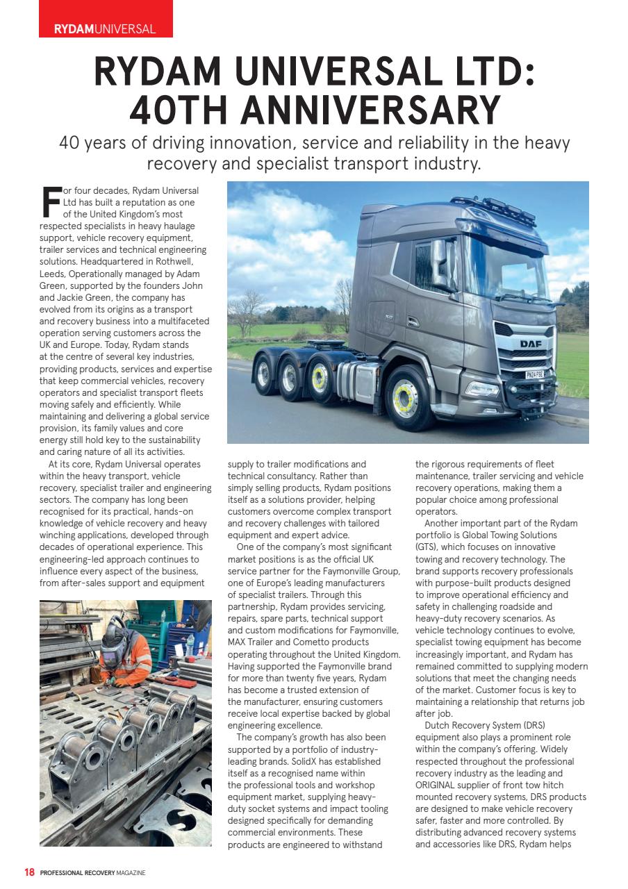 Professional Recovery Magazine Preview Pages