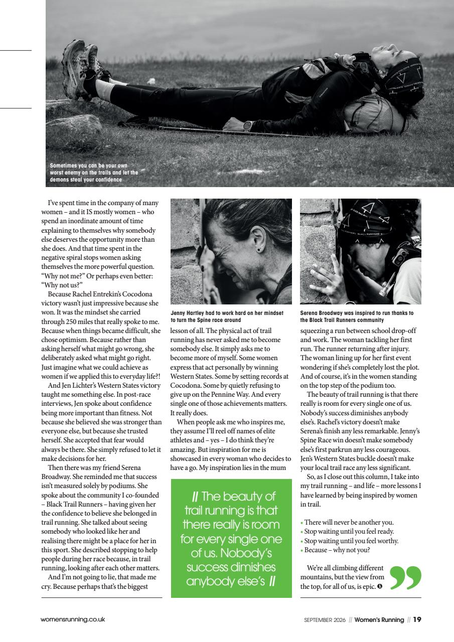 Women’s Running Preview Pages