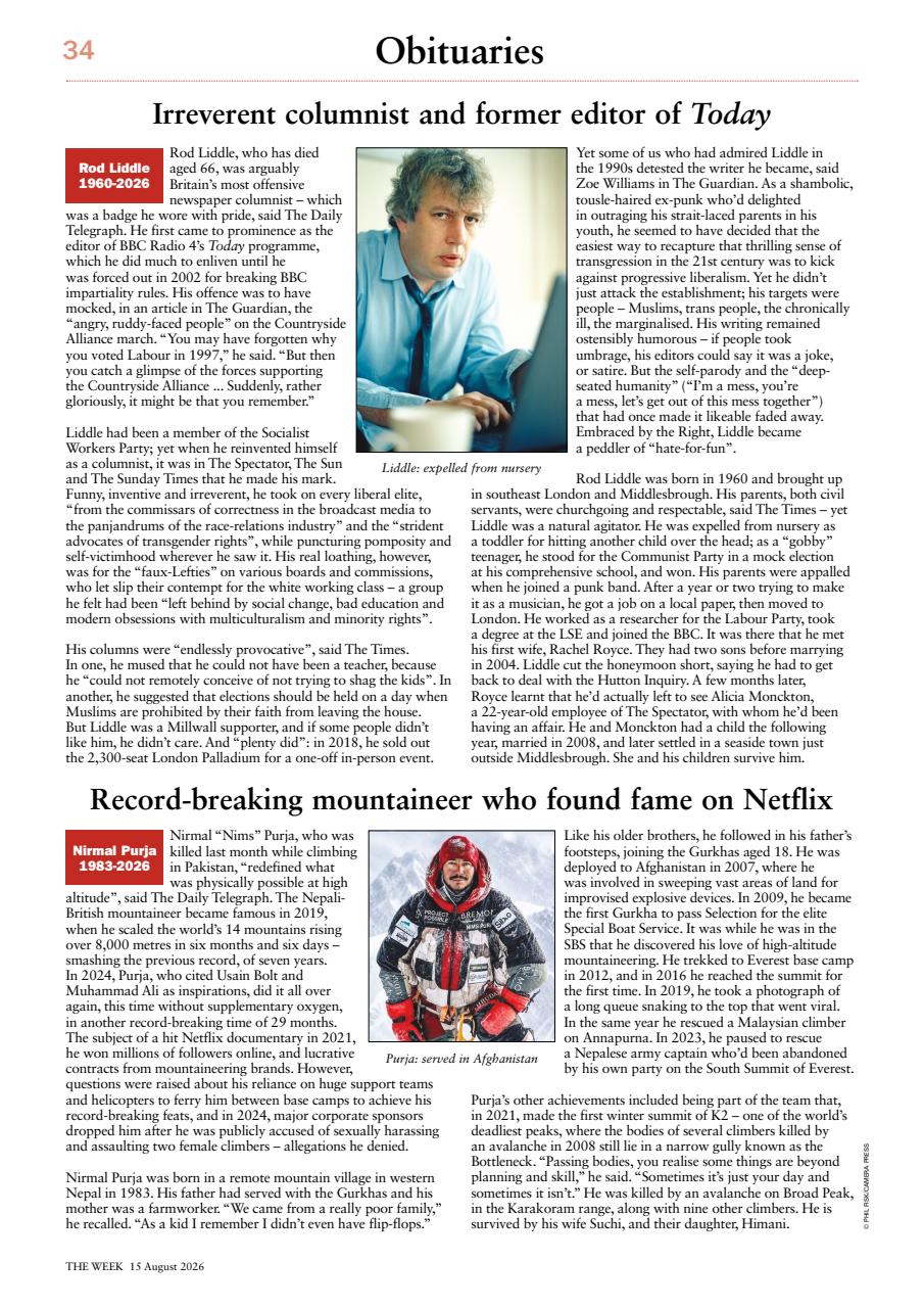 The Week Preview Pages