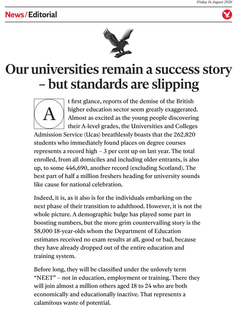 The Independent Daily Edition Newspaper Preview Pages
